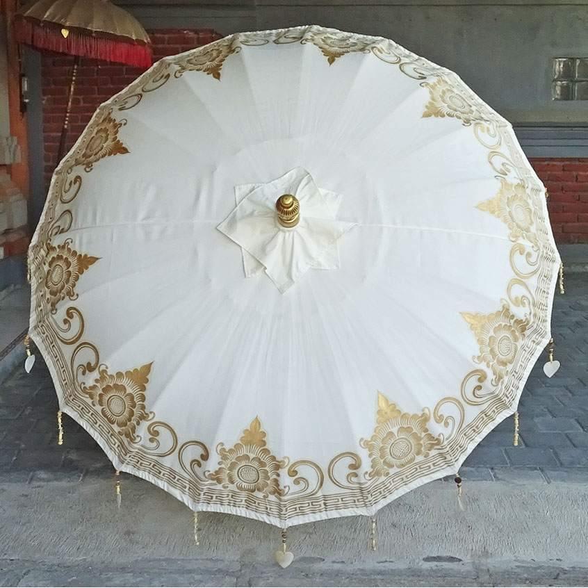 Hippy Chic Parasol - Baliaric Balinese Garden Parasol Decorative accents, Elegant home decor, garden and home, garden decor, garden decoration, garden idea, Half Painted, Home decorating ideas, home with garden, ibiza, Magnificent craftsmanship, outdoor umbrella, parasols, parasols umbrellas, patio, patio umbrellas, White