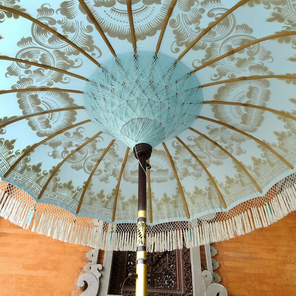 Georgie Parasol - Baliaric Balinese Garden Parasol Blue, Decorative accents, Elegant home decor, Full Painted, garden and home, garden decor, garden decoration, garden idea, Home decorating ideas, home with garden, Magnificent craftsmanship, outdoor umbrella, parasols, parasols umbrellas, patio umbrellas