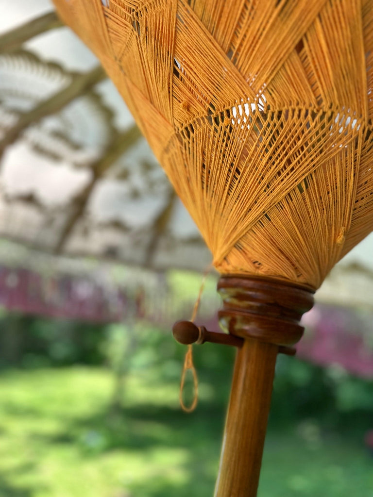 Elegant Boho Outdoor Umbrella with Decorative Tassels and Beads